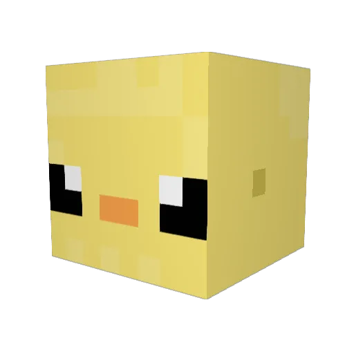 Zephyrette Minecraft avatar head, 3D render