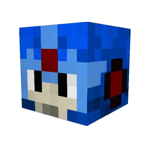 Zephyrik Minecraft avatar head, 3D render