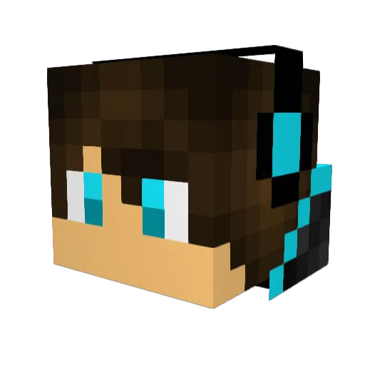 Zephyrine_4Life Minecraft avatar head, 3D render