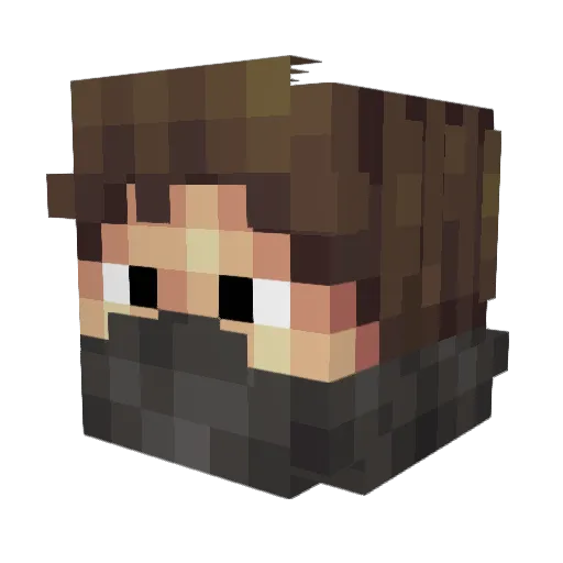 Zephyrinnn Minecraft avatar head, 3D render