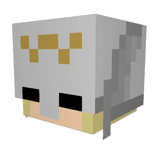 Zephyrion33 Minecraft avatar head, 3D render