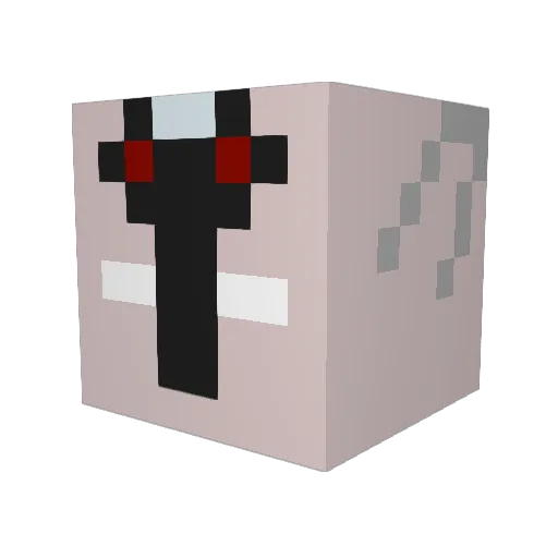 Zephyrue Minecraft avatar head, 3D render