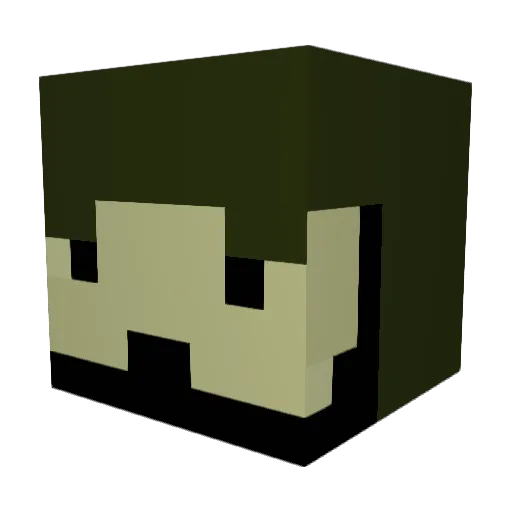 Zephyrus352 Minecraft avatar head, 3D render