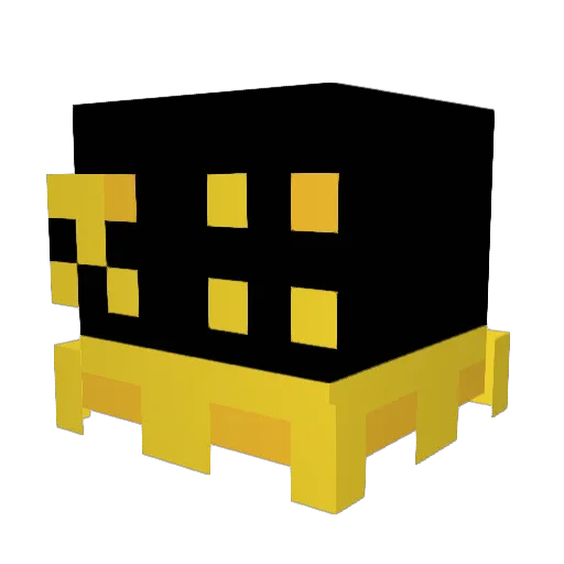 Zephyrustic Minecraft avatar head, 3D render