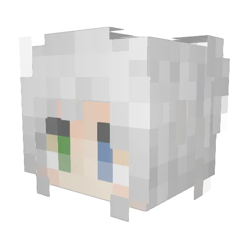 Zephys_ Minecraft avatar head, 3D render