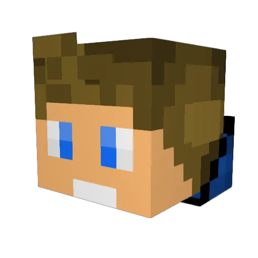 Zepian Minecraft avatar head, 3D render