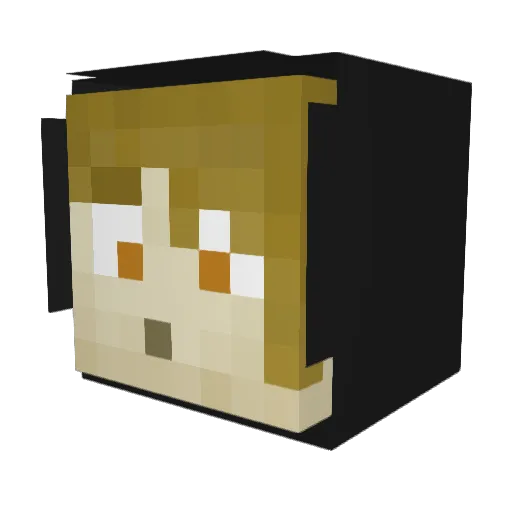Zepil_Pip Minecraft avatar head, 3D render
