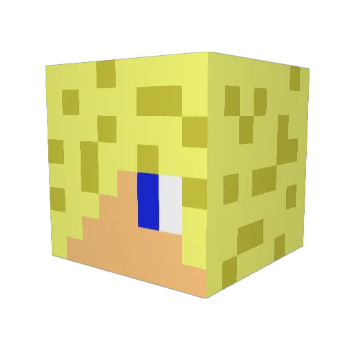 Zepirak Minecraft avatar head, 3D render