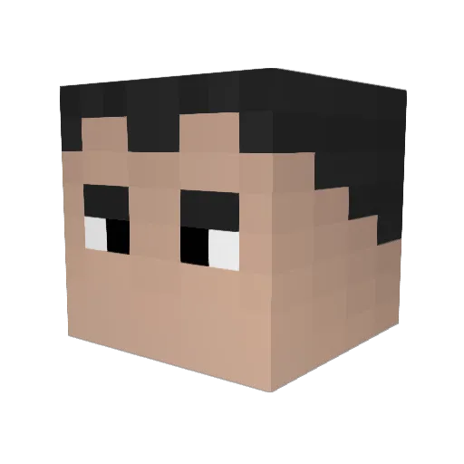 Zepkaa Minecraft avatar head, 3D render