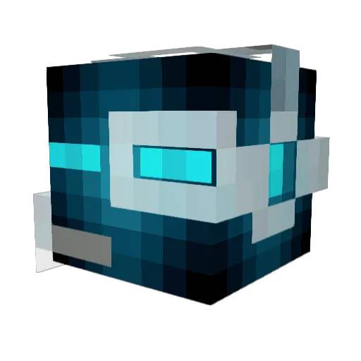 Zepoulpe Minecraft avatar head, 3D render