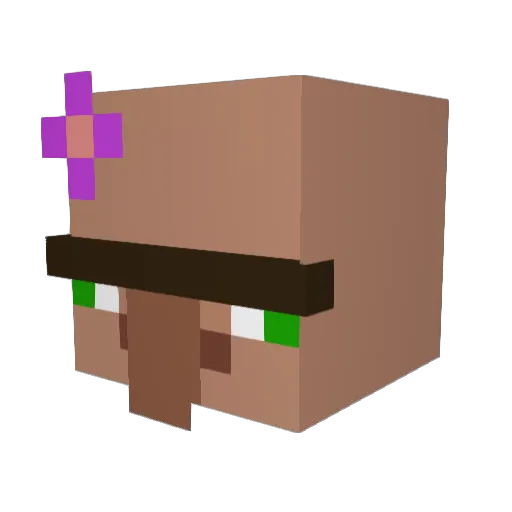 Zepparian Minecraft avatar head, 3D render