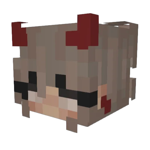 ZeppyCloud Minecraft avatar head, 3D render