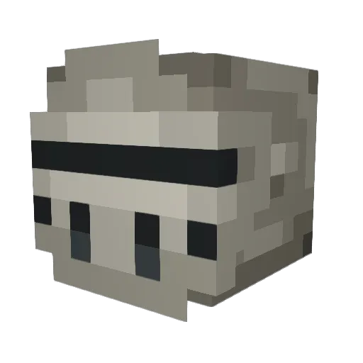 Zepsuty_ Minecraft avatar head, 3D render