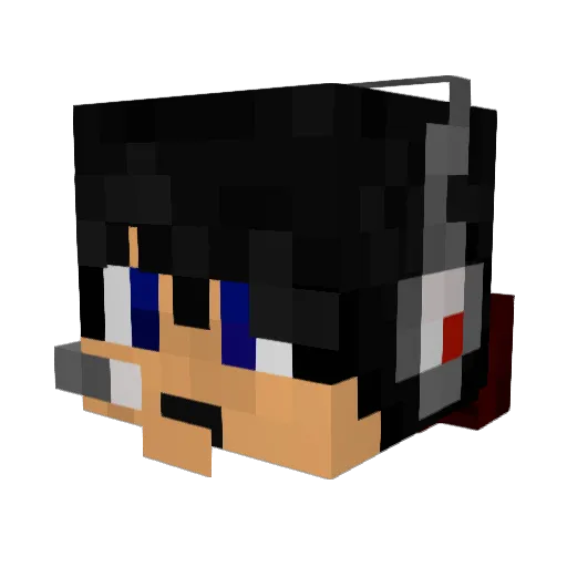 ZepteR_ Minecraft avatar head, 3D render