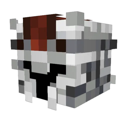 Zeptiq Minecraft avatar head, 3D render