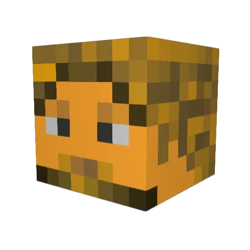 Zeqhz Minecraft avatar head, 3D render
