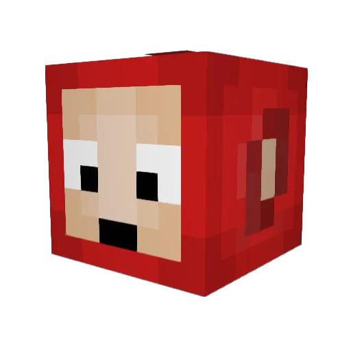 Zeql Minecraft avatar head, 3D render