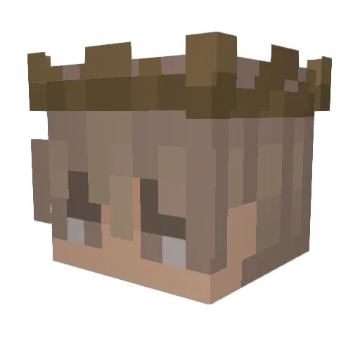 Zeqqie Minecraft avatar head, 3D render