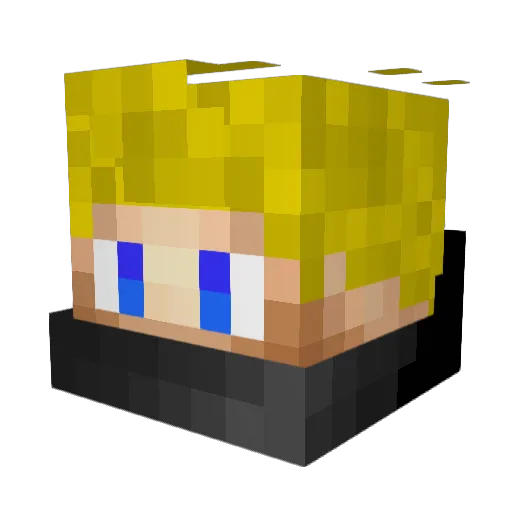 Zer01G Minecraft avatar head, 3D render
