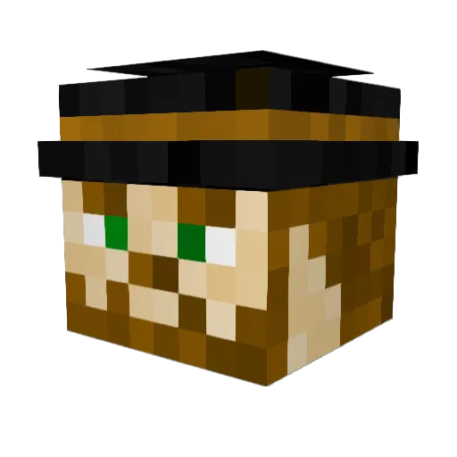 Zer07even Minecraft avatar head, 3D render