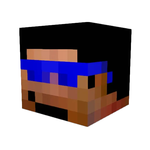 Zer0AZ Minecraft avatar head, 3D render