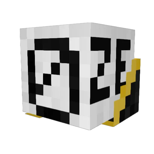 Zer0D8y Minecraft avatar head, 3D render