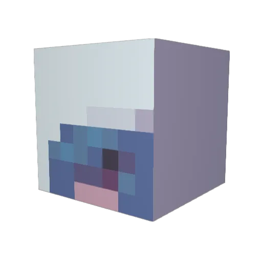 Zer0DZN Minecraft avatar head, 3D render