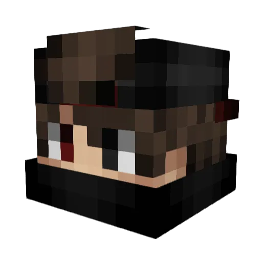 Zer0Grav1ty Minecraft avatar head, 3D render