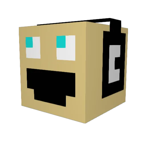 Zer0PT Minecraft avatar head, 3D render