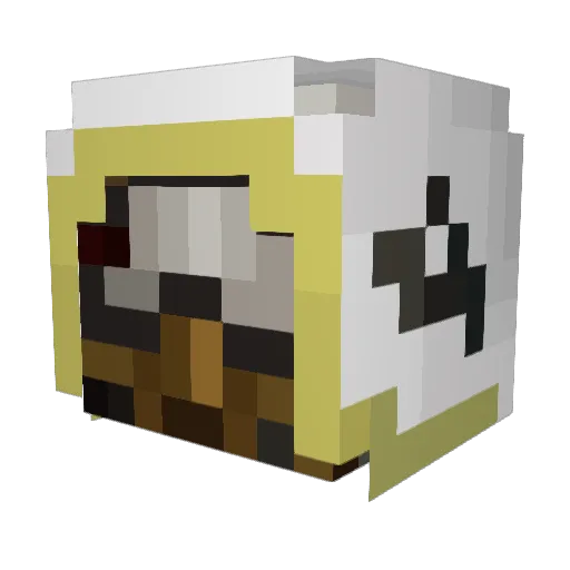 Zer0Shi Minecraft avatar head, 3D render