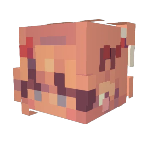Zer0Sug4rr Minecraft avatar head, 3D render