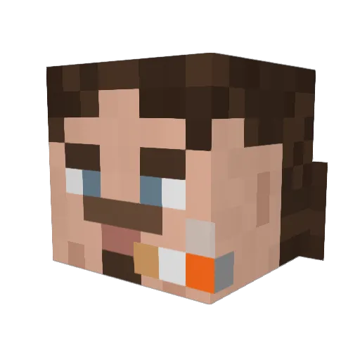 Zer0TwoBae Minecraft avatar head, 3D render
