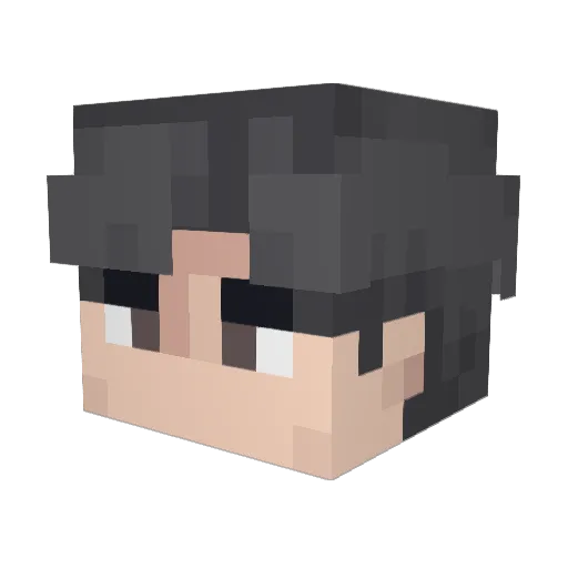 Zer0_38 Minecraft avatar head, 3D render