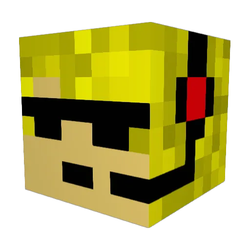 Zer0bl4de Minecraft avatar head, 3D render