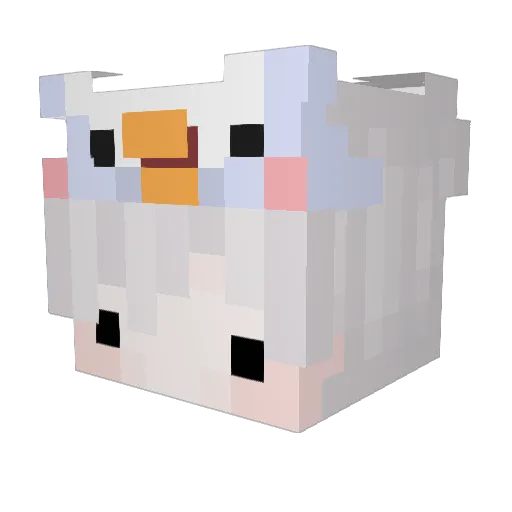 Zer0on1 Minecraft avatar head, 3D render