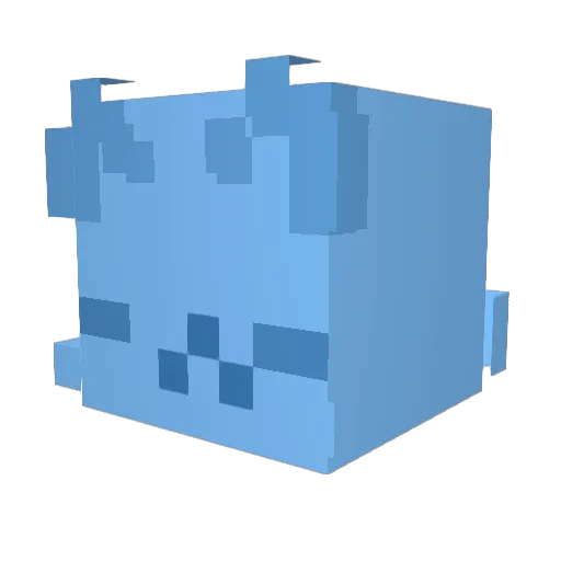 Zer0z3e Minecraft avatar head, 3D render