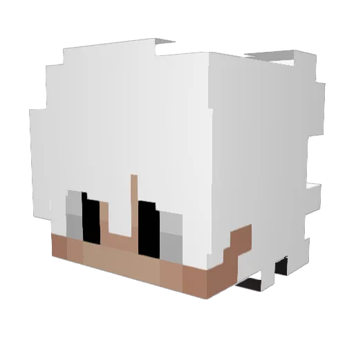 ZerNull Minecraft avatar head, 3D render