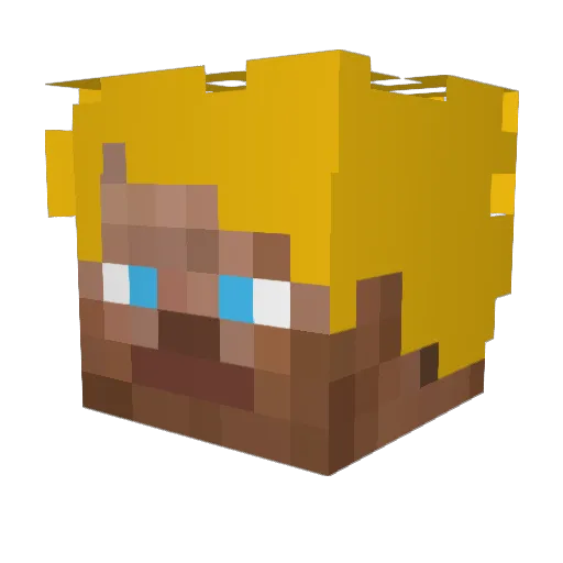 ZeraTroniX Minecraft avatar head, 3D render
