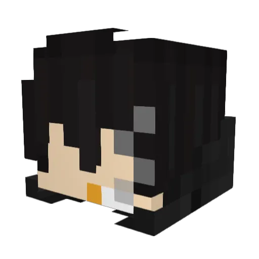 Zera_8 Minecraft avatar head, 3D render