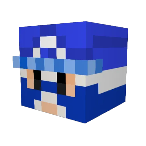 ZeraexYT Minecraft avatar head, 3D render