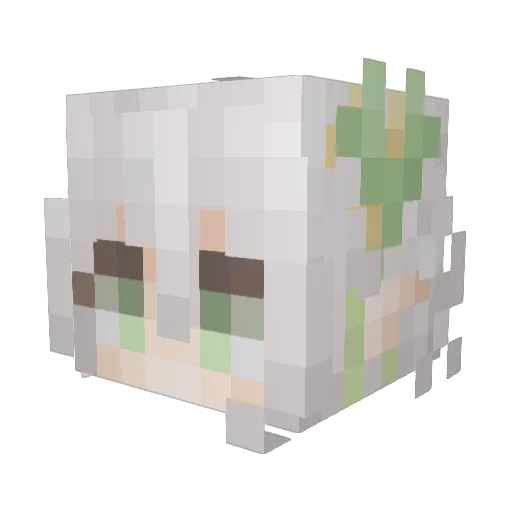 Zerahar Minecraft avatar head, 3D render