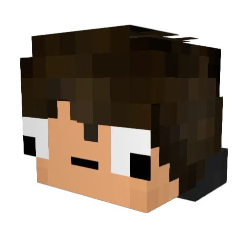 Zerahu Minecraft avatar head, 3D render