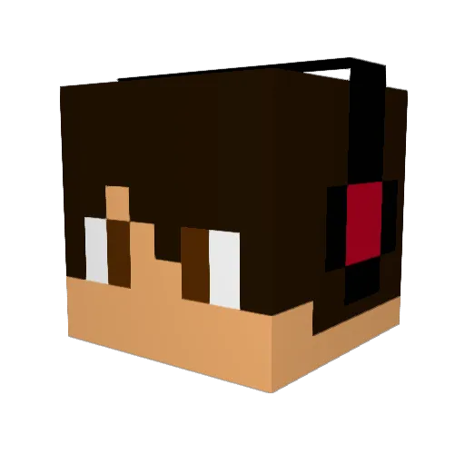 Zeraius Minecraft avatar head, 3D render