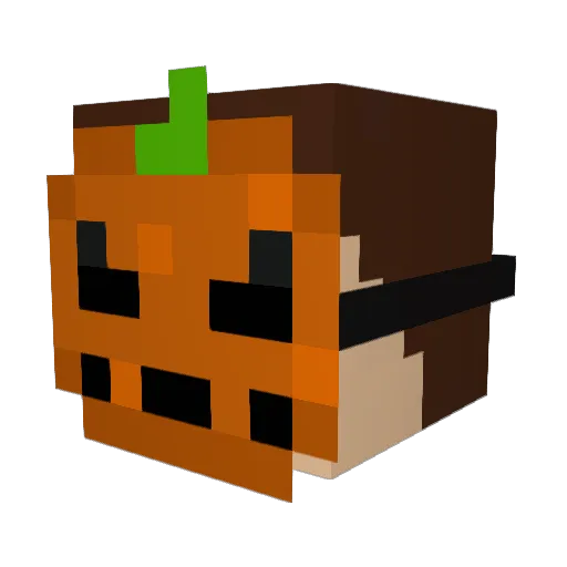 Zeranoh Minecraft avatar head, 3D render