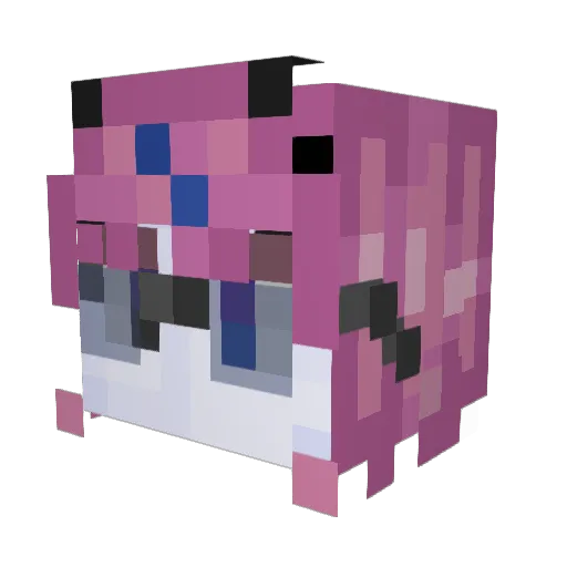ZeraphVoid Minecraft avatar head, 3D render