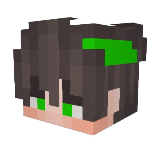 Zeraphyte Minecraft avatar head, 3D render