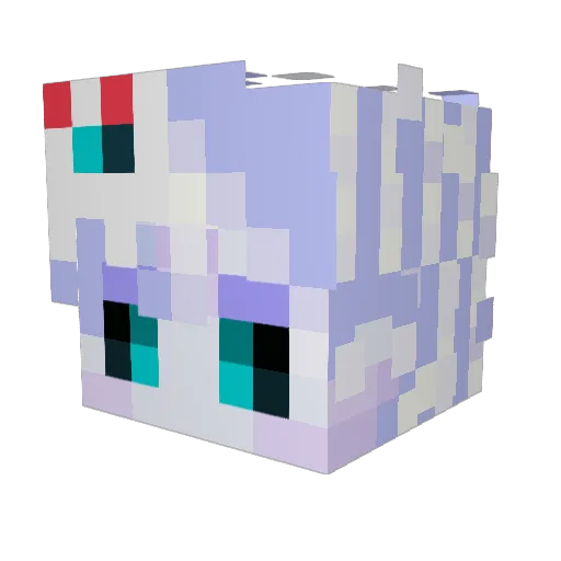 Zerarru Minecraft avatar head, 3D render