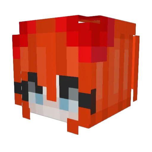 Zerax12 Minecraft avatar head, 3D render
