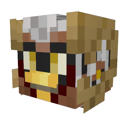 Zerbeross92 Minecraft avatar head, 3D render