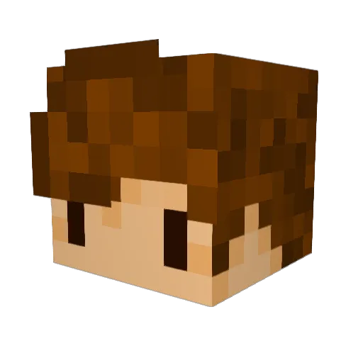 Zerch Minecraft avatar head, 3D render